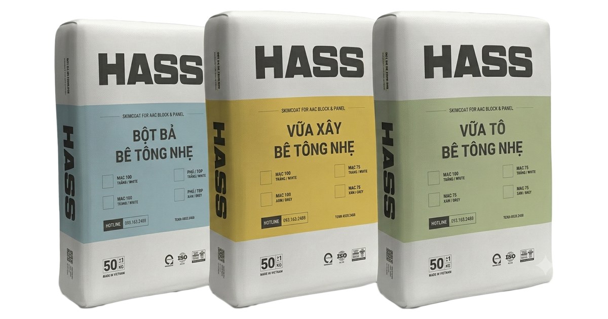 Vữa HASS dùng cho xây gạch AAC